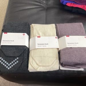 Lululemon yoga /savasana socks brand new x 3
